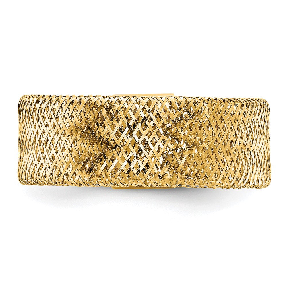 10K Yellow Gold Polished/Textured Stretch Ring