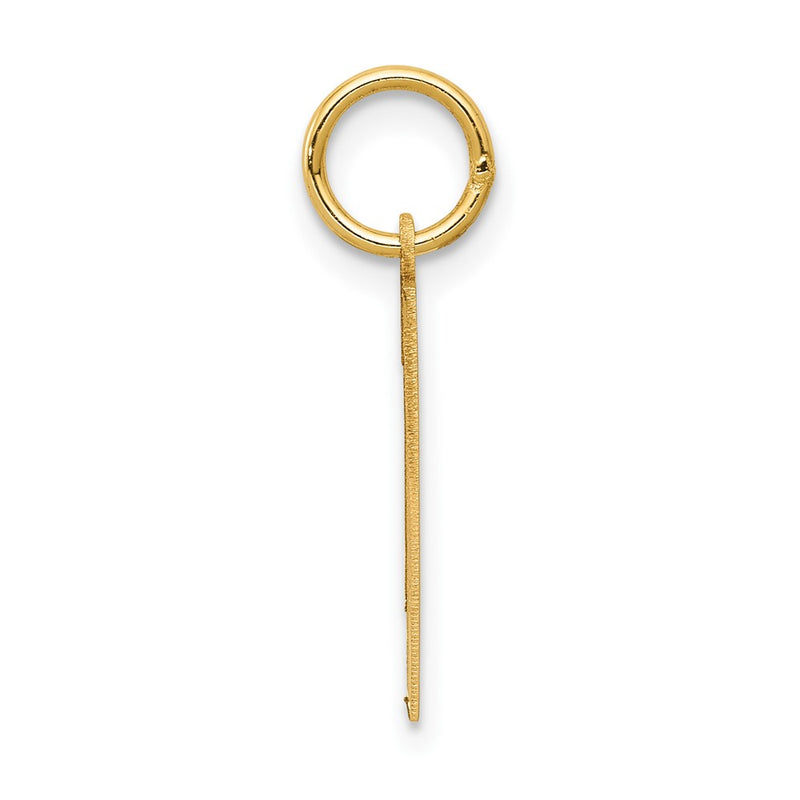 10K Yellow Gold Medium Satin Number 1 Charm