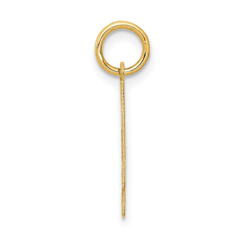 10K Yellow Gold Medium Satin Number 4 Charm
