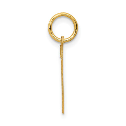 10K Yellow Gold Medium Satin Number 7 Charm