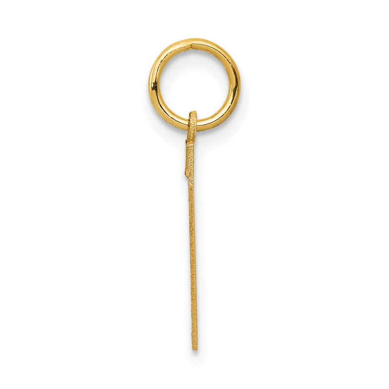 10K Yellow Gold Medium Satin Number 7 Charm