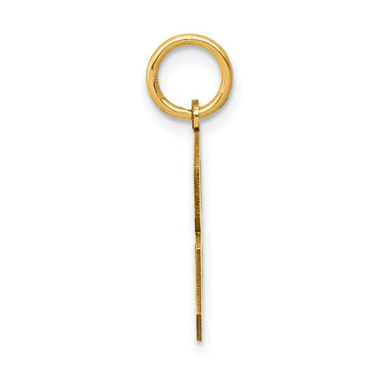 10K Yellow Gold Medium Satin Number 8 Charm