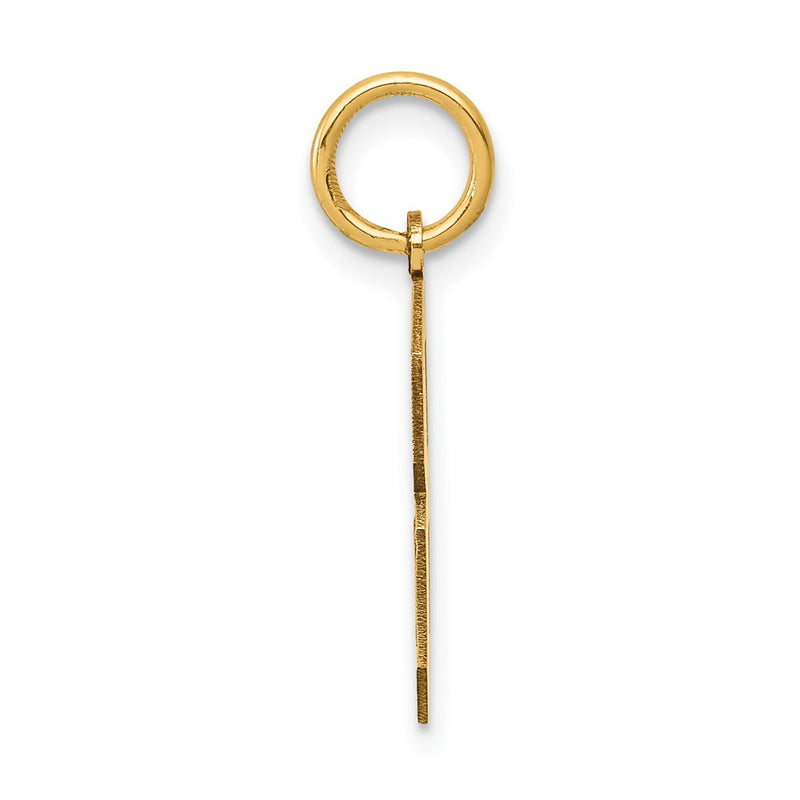 10K Yellow Gold Medium Satin Number 8 Charm