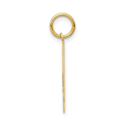 10K Yellow Gold Medium Satin Number 34 Charm