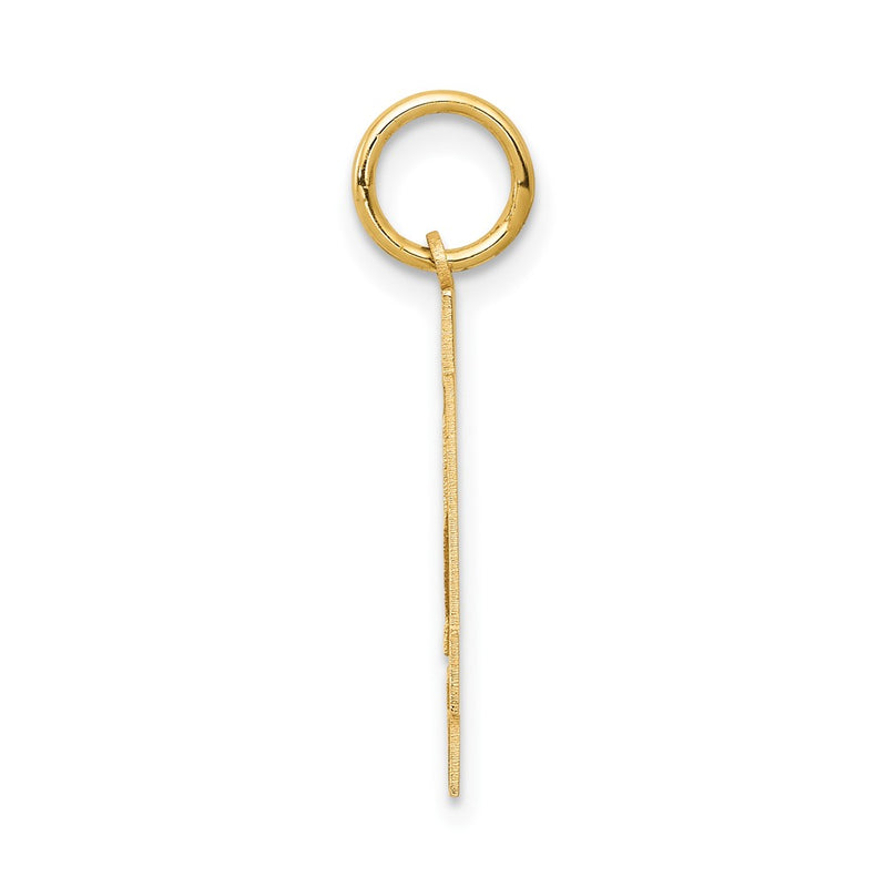 10K Yellow Gold Medium Satin Number 34 Charm
