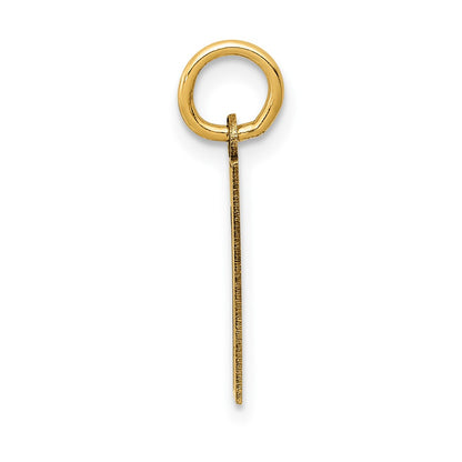 10K Yellow Gold Small Satin Number 1 Charm