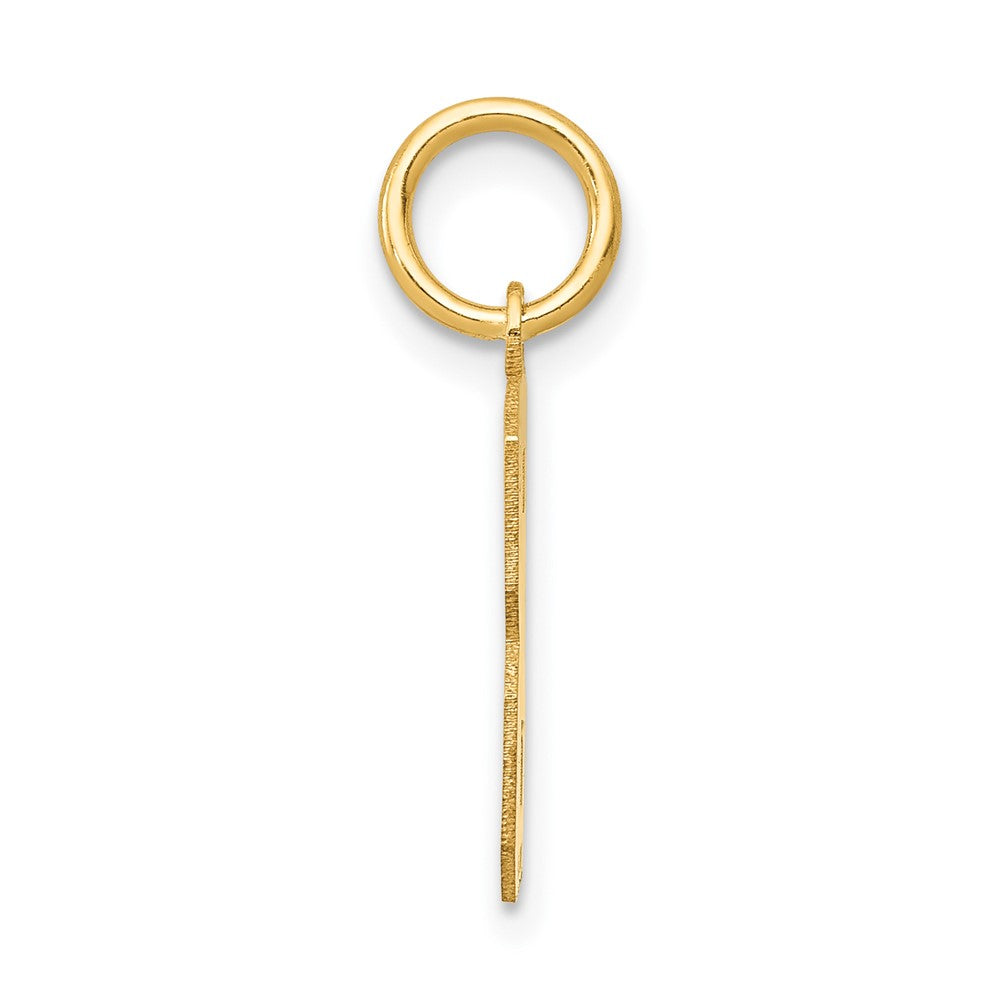 10K Yellow Gold Small Satin Number 3 Charm