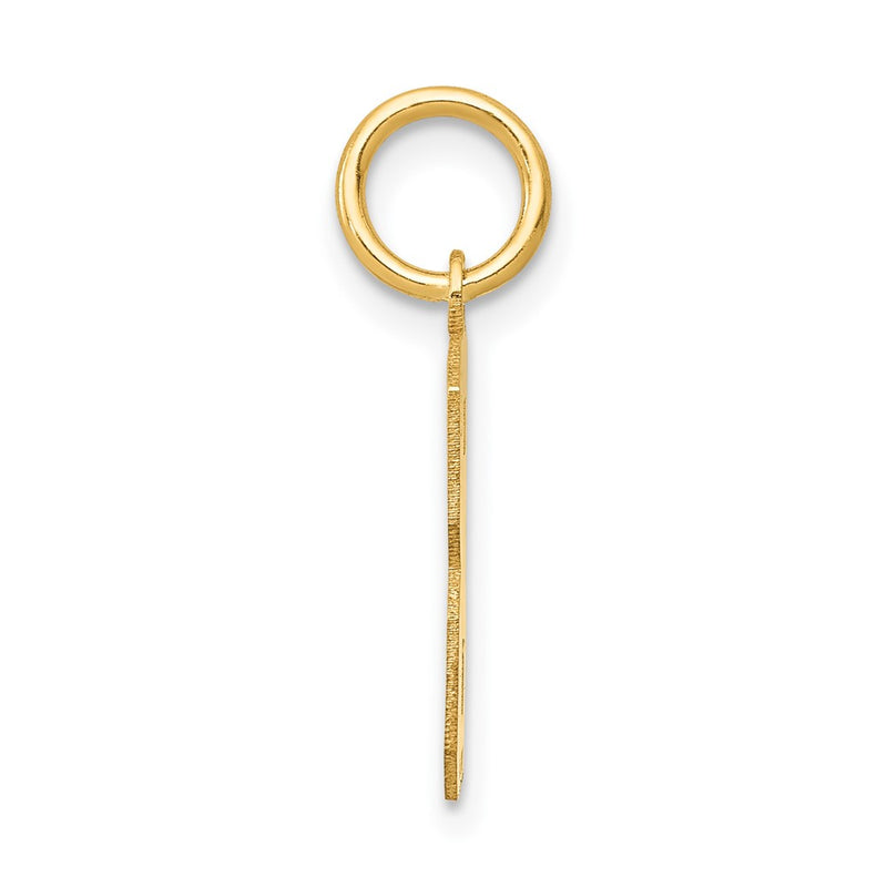 10K Yellow Gold Small Satin Number 3 Charm