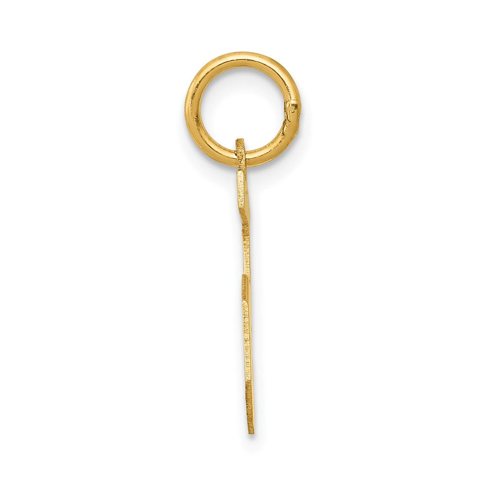 10K Yellow Gold Small Satin Number 5 Charm