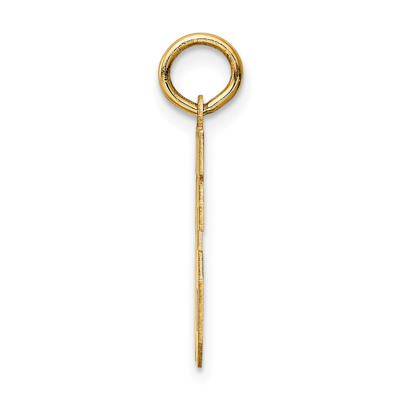 10K Yellow Gold 10Ky Small Satin Number 16 Charm