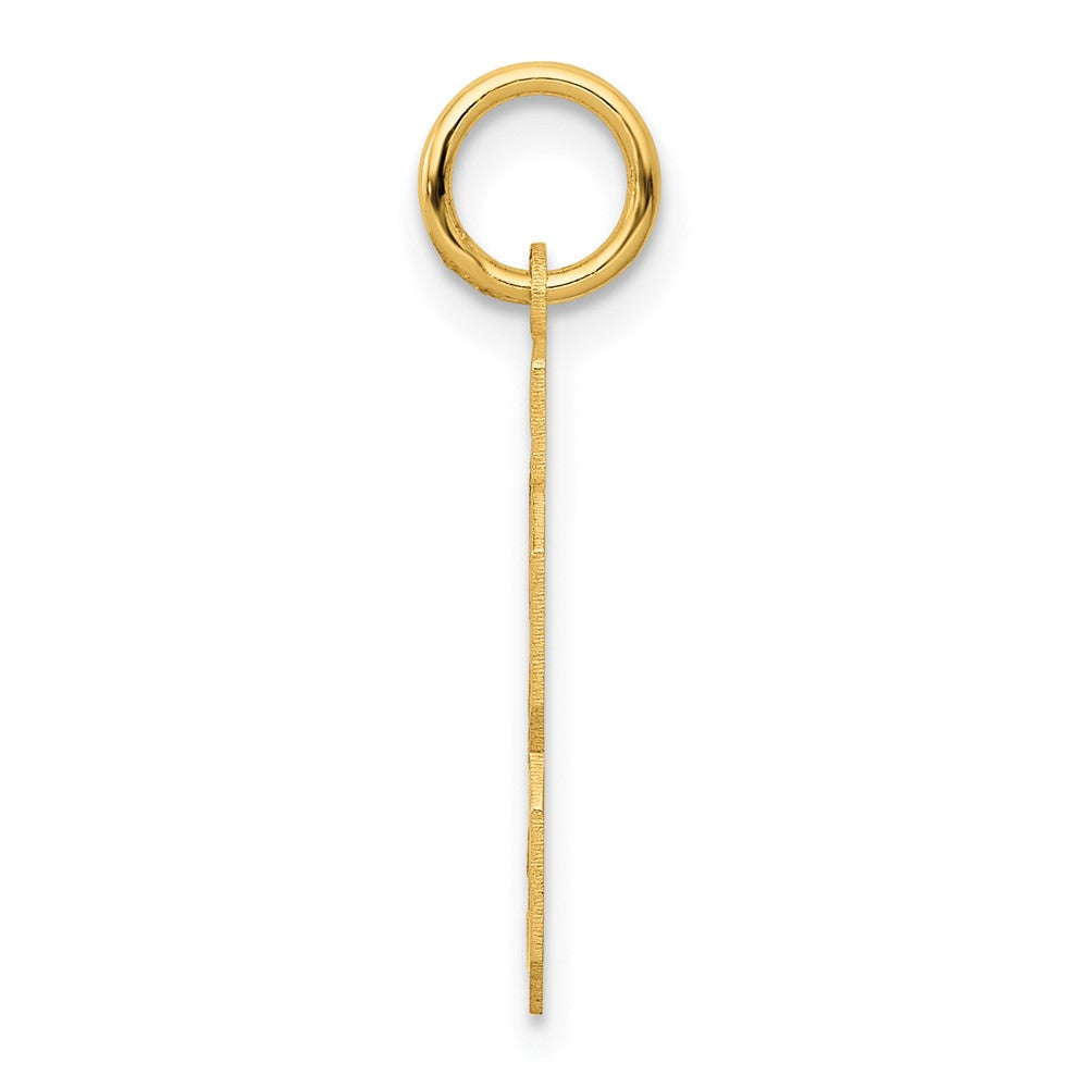 10K Yellow Gold Small Satin Number 25 Charm