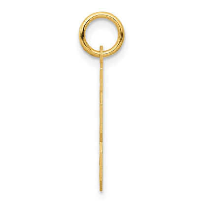 10K Yellow Gold Small Satin Number 25 Charm