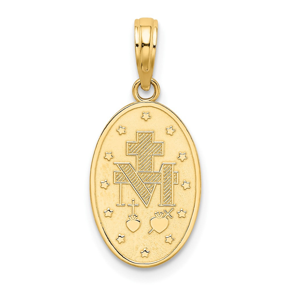 10K Yellow Gold Miraculous Medal Pendant