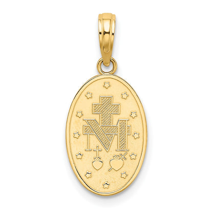 10K Yellow Gold Miraculous Medal Pendant