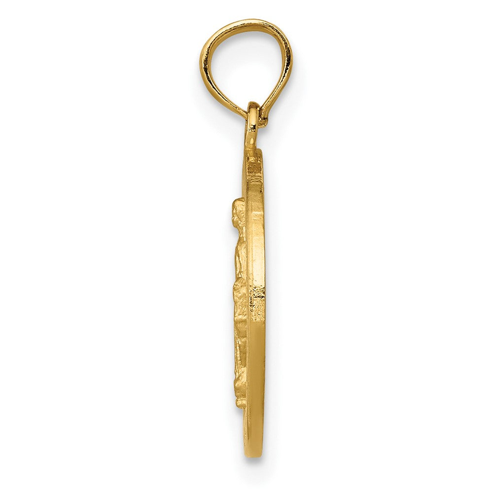 10K Yellow Gold Miraculous Medal Pendant