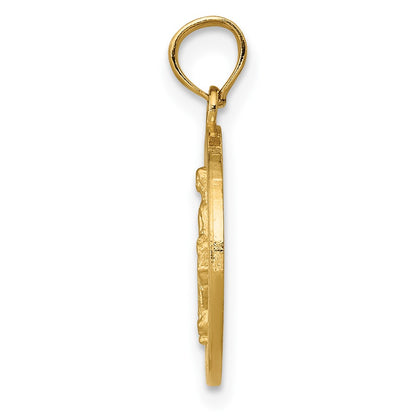 10K Yellow Gold Miraculous Medal Pendant