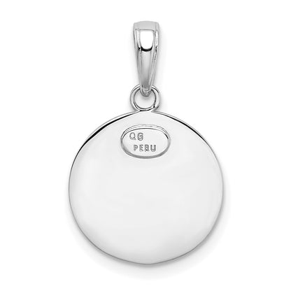 10K White Gold Saint Christopher Medal Charm