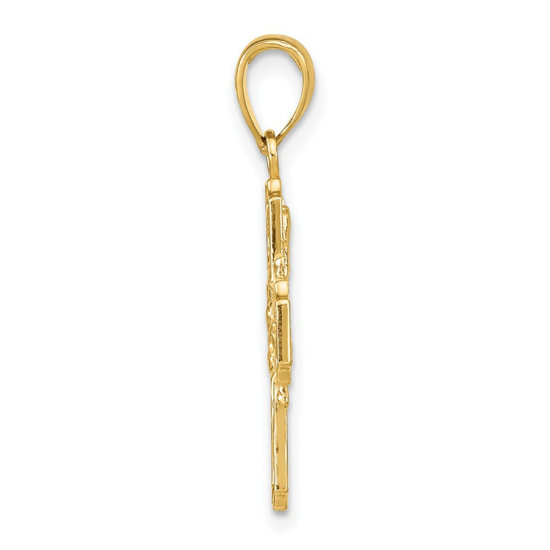 10K Yellow Gold 4-Way Medal Pendant