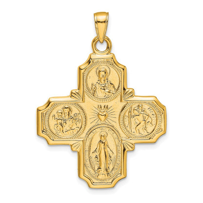 10K Yellow Gold Four-Way Medal Pendant