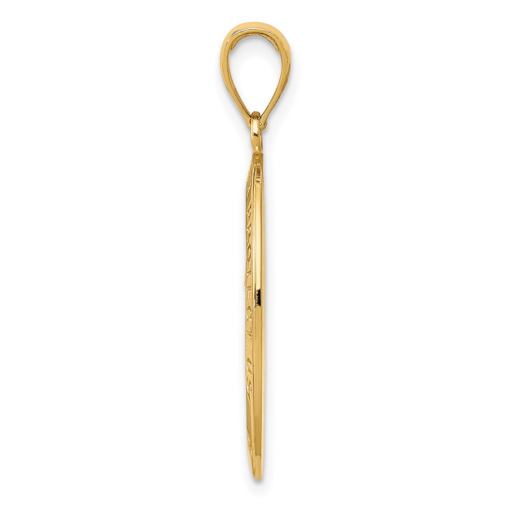 10K Yellow Gold Saint Christopher Medal Pendant