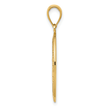 10K Yellow Gold Saint Christopher Medal Pendant