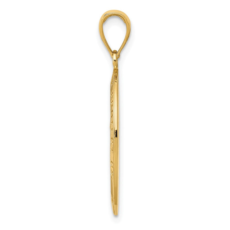 10K Yellow Gold Saint Christopher Medal Pendant