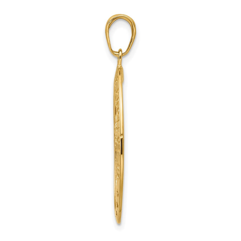 10K Yellow Gold Saint Christopher Medal Pendant