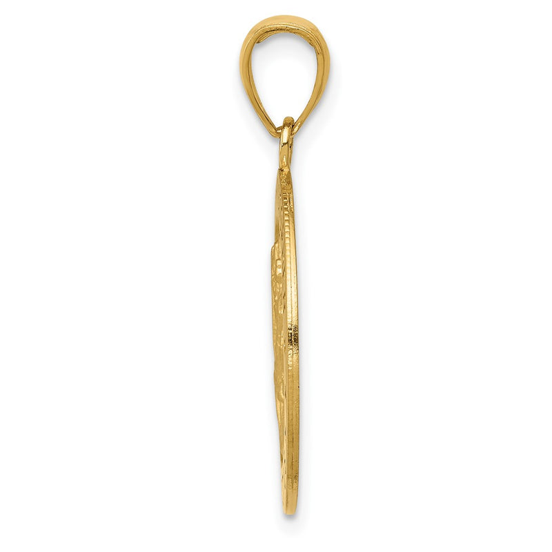 10K Yellow Gold Saint Christopher Medal Pendant