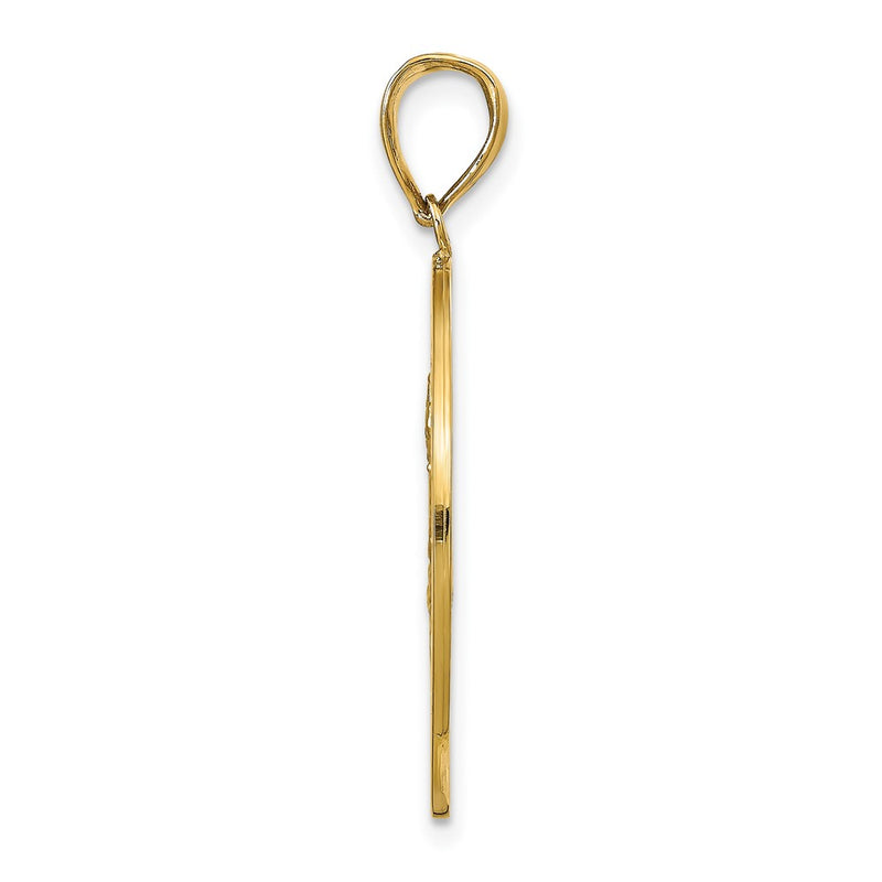 10K Yellow Gold Saint Christopher Medal Pendant