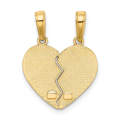10K Yellow Gold 10K I Love You 2 Piece Break-A-Part Charm