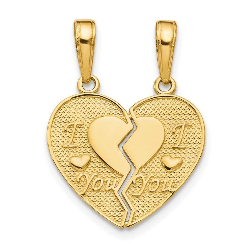 10K Yellow Gold 10K I Love You 2 Piece Break-A-Part Charm