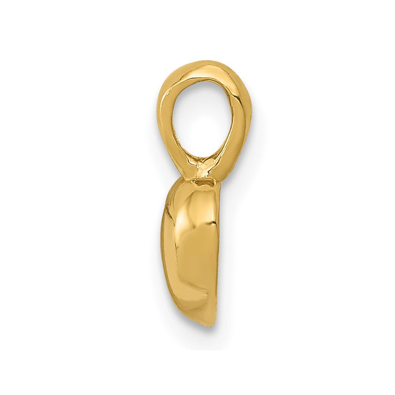 10K Yellow Gold 10K Polished 3D Puffed Heart Charm