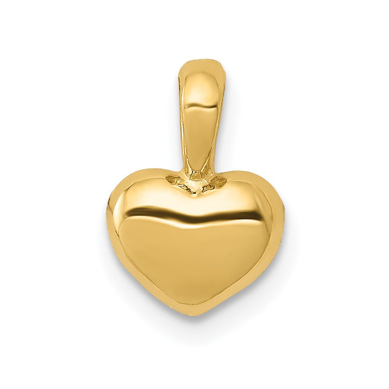 10K Yellow Gold 10K Polished 3D Puffed Heart Charm
