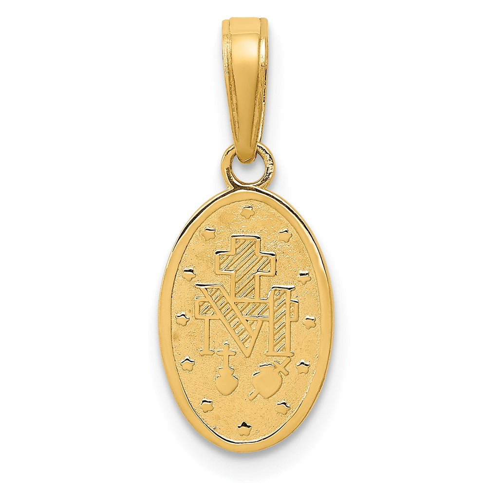 10K Yellow Gold Miraculous Medal Charm