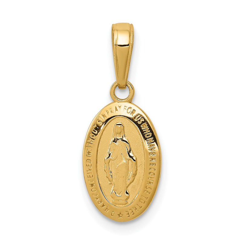 10K Yellow Gold Miraculous Medal Charm