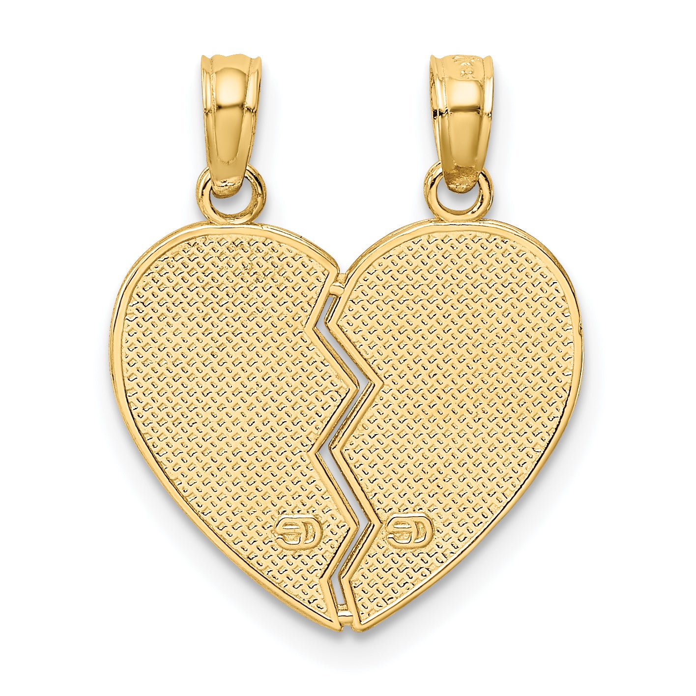 10K Yellow Gold 10K Enameled Mother - Daughter Pendant