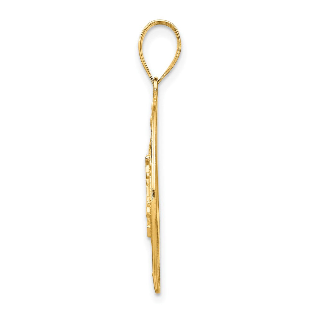 10K Yellow Gold Polished Sun With Moon & Star Charm