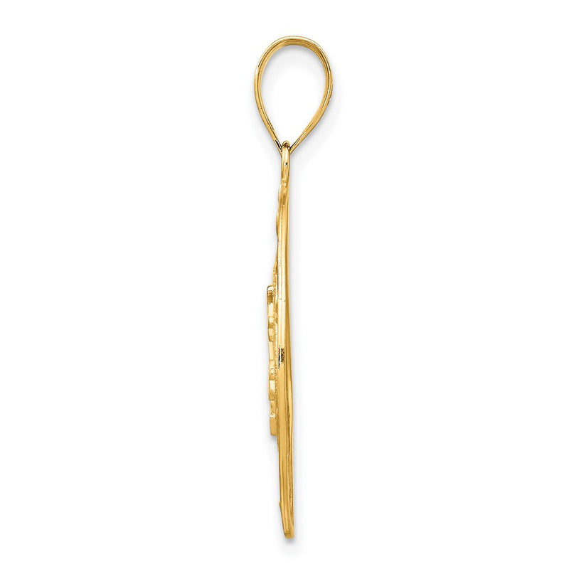 10K Yellow Gold Polished Sun With Moon & Star Charm