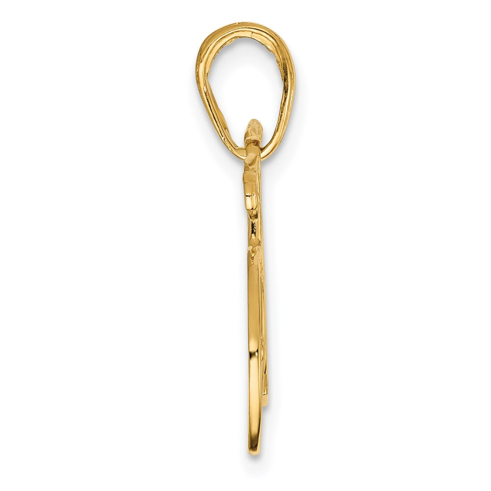 10K Yellow Gold 3D Polished Bicycle Charm