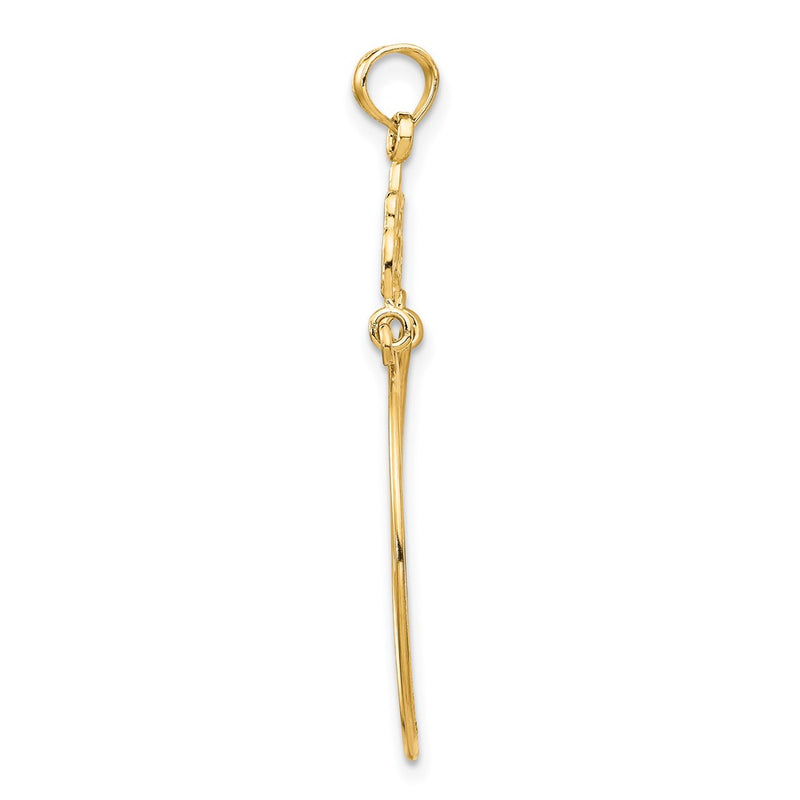 10K Yellow Gold Filigree Charm Holder
