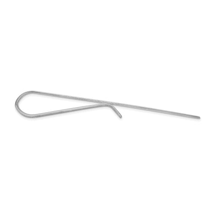 10K White Gold Polished Tie Bar