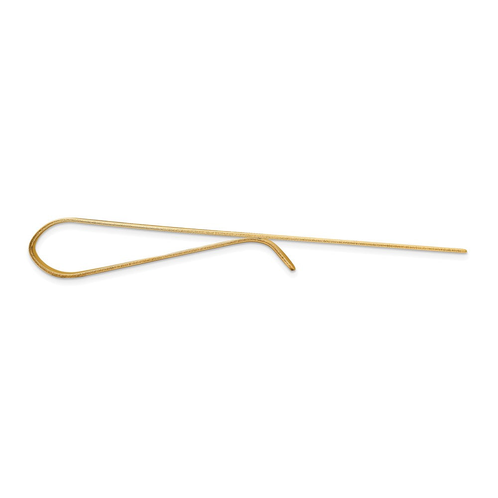 10K Yellow Gold Men'S Grooved Engravable Tie Bar