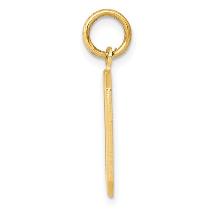 10K Yellow Gold Medium Polished Number 0 Charm