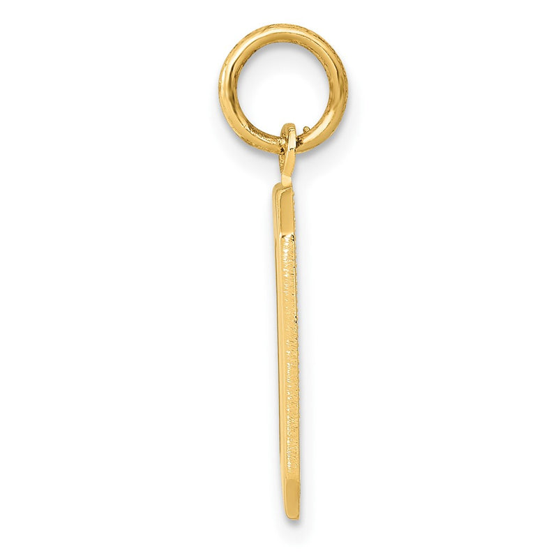 10K Yellow Gold Medium Polished Number 0 Charm