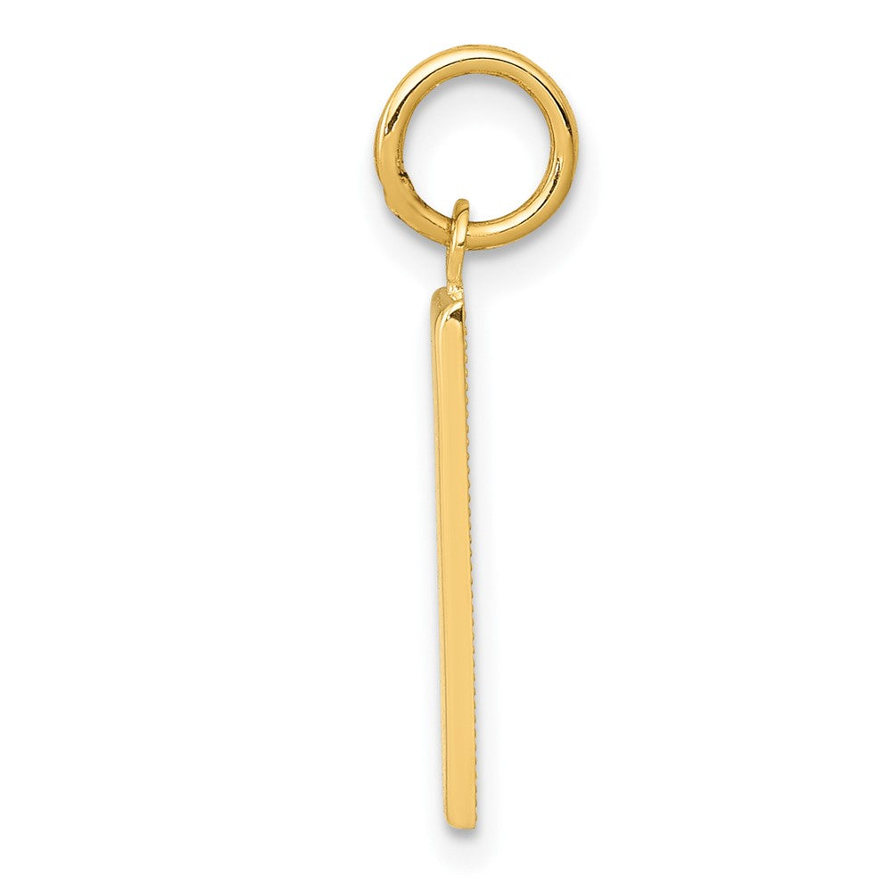 10K Yellow Gold Medium Polished Number 1 Charm