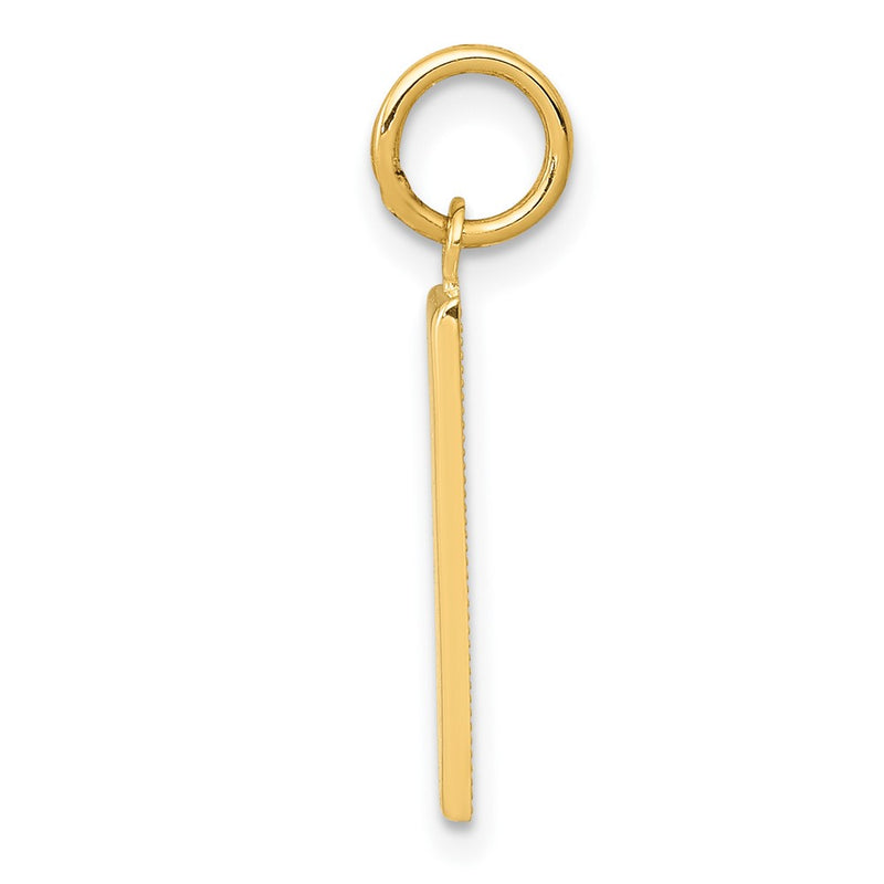 10K Yellow Gold Medium Polished Number 1 Charm