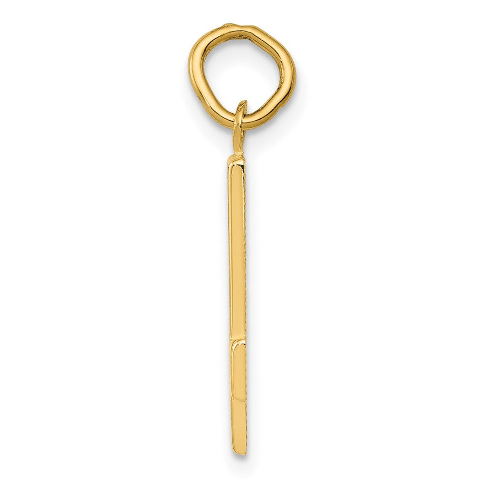 10K Yellow Gold Medium Polished Number 4 Charm