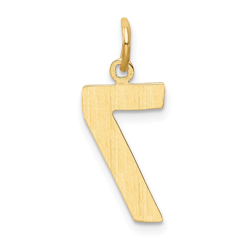 10K Yellow Gold Medium Polished Number 7 Charm