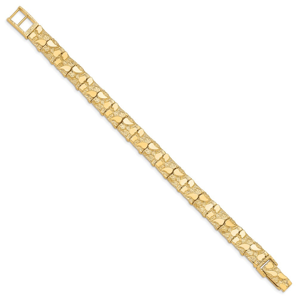 7 Inch 10K 10.0mm Nugget Bracelet