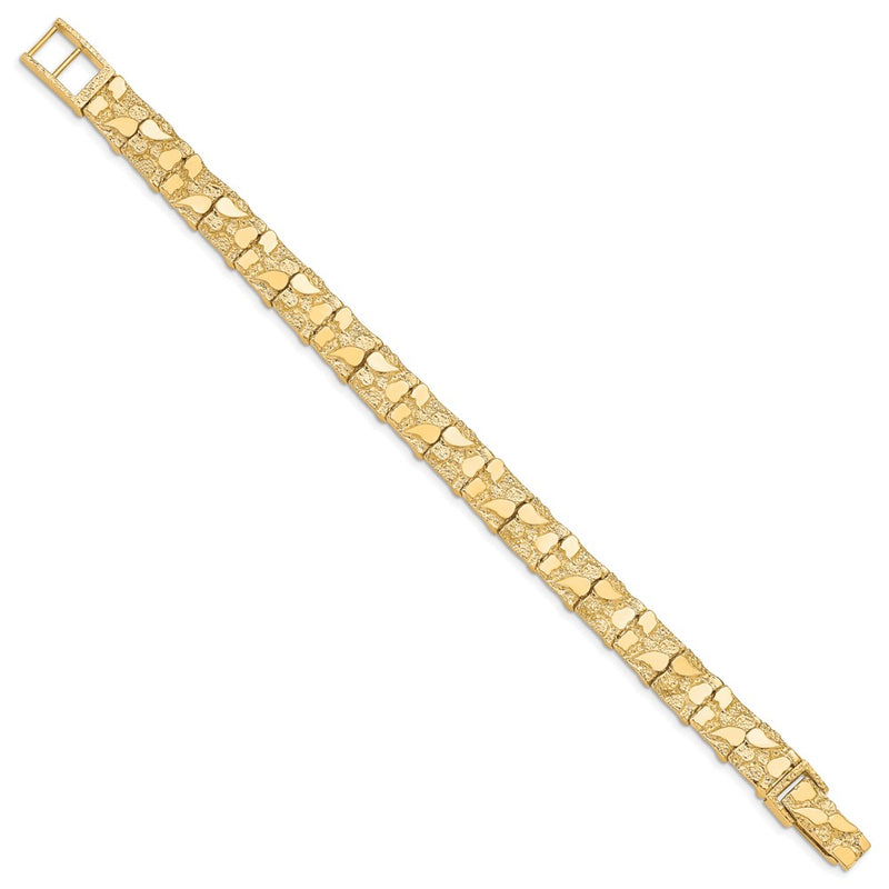 7 Inch 10K 10.0mm Nugget Bracelet